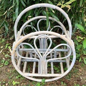 Woven Bamboo Magazine Rack in Weathered Gray